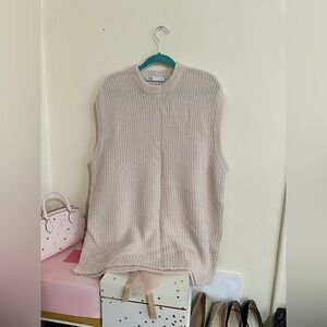 Zara Women's Beige Knit Sweater Vest